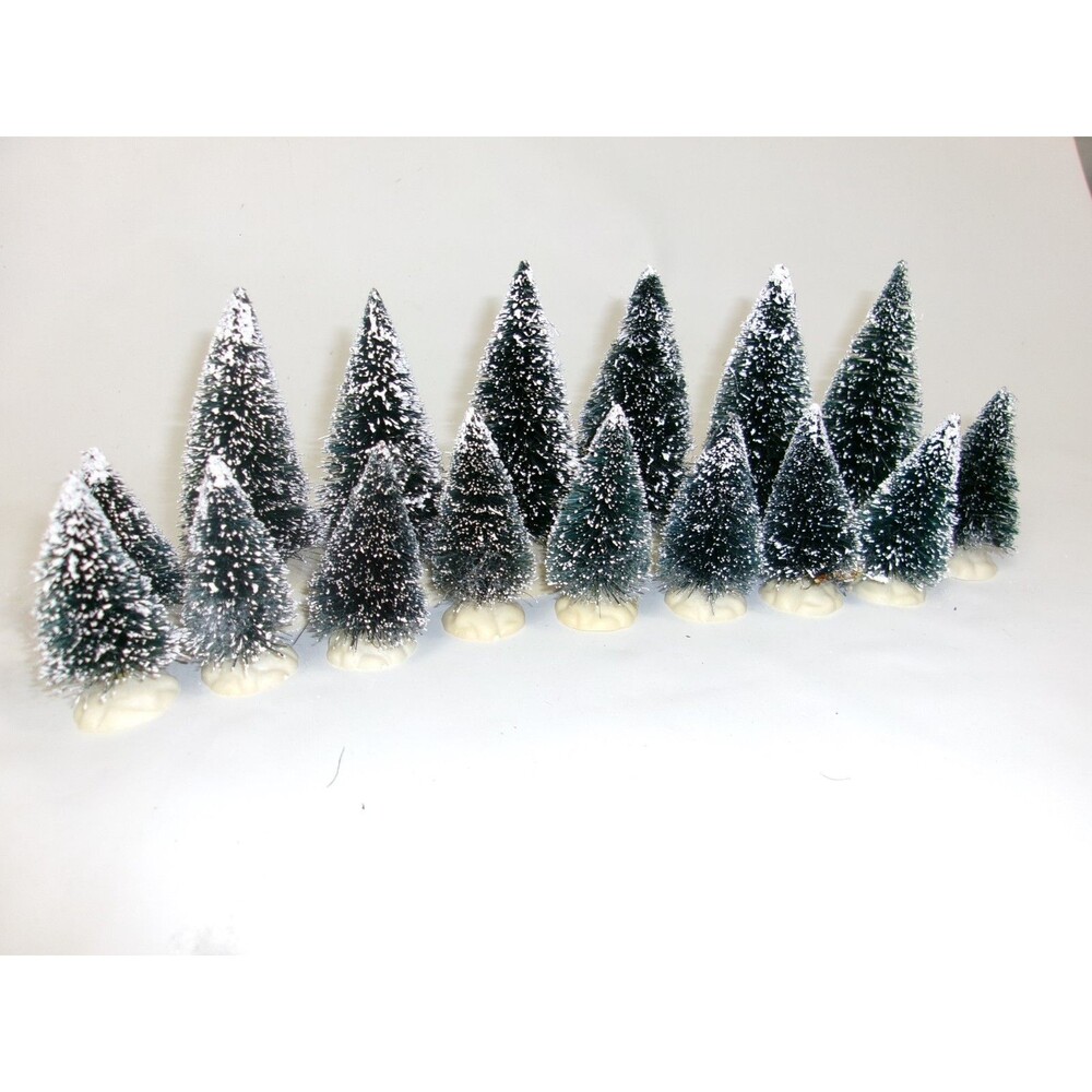 LEMAX Assorted Pine Trees Christmas Village Collection Landscape 16 Pieces